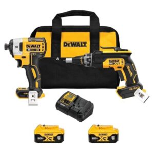 DeWalt DCK268P2 20V MAX XR Drywall Screwgun and Impact Driver Combo Kit