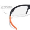 Klein 03614 Bifocal Safety Glasses +1.50 Magnified - Clear