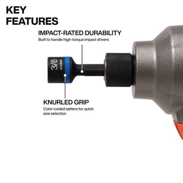 Klein 32925S 2" Magnetic Power Nut Setters 5-Piece