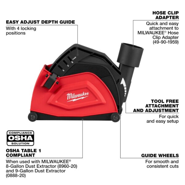 Milwaukee 49-40-6205 5" Cutting Dust Shroud