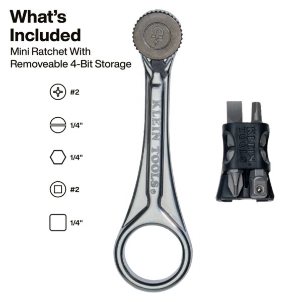 Klein 65200MAG Slim-Profile Magnetic Mini Ratchet