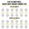 Klein 65626 KNECT SAE and Metric Deep-Well Heavy-Duty Impact Socket and Ratchet Set