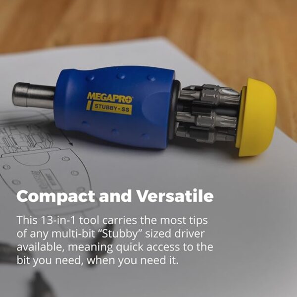 Megapro 131STUBBY 13-in-1 Stubby Multi-Bit Screwdriver (3) Megapro 131STUBBY 13-in-1 Stubby Multi-Bit Screwdriver