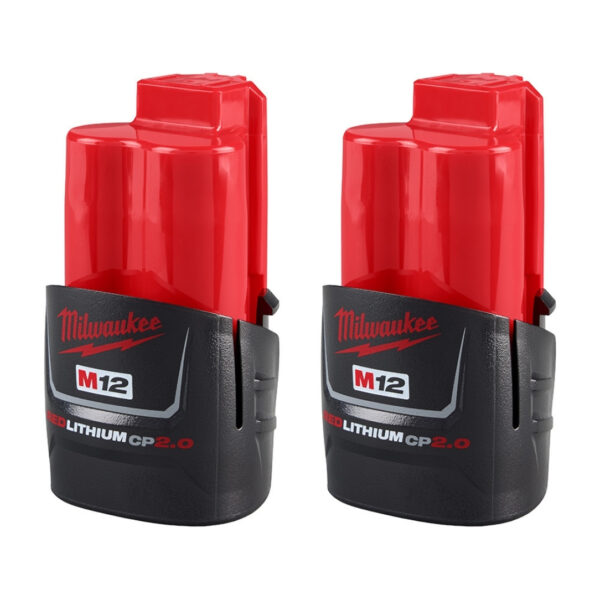 Milwaukee 48-11-2422 M12 2.0AH Compact Battery 2-Pack